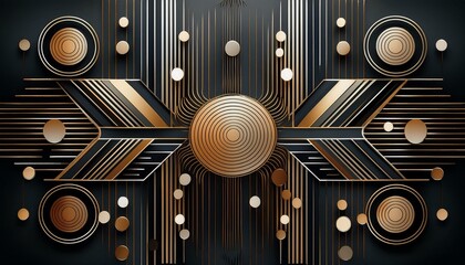 Geometric gold & black design