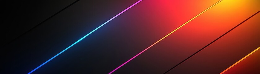 Poster - Abstract Diagonal Gradient with Neon Lights