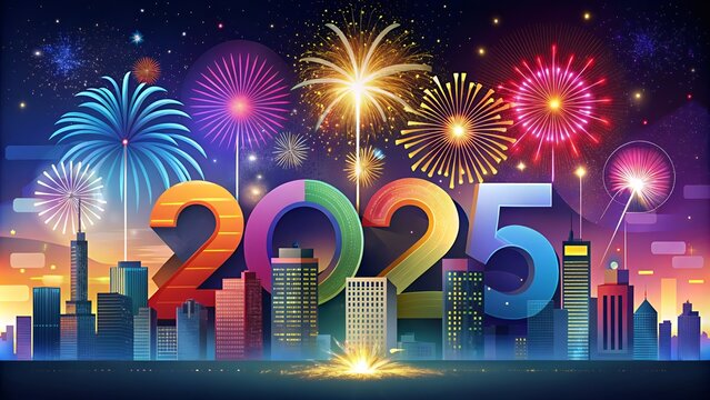 colorful-design-of-happy-new-year-2025-on-christmas 