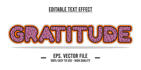 Fototapete - Gratitude writing. Typography Design Inspiration. Vector
