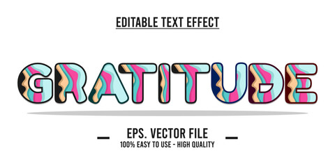 Fototapete - Gratitude writing. Typography Design Inspiration. Vector