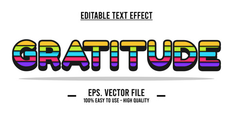 Fototapete - Gratitude writing. Typography Design Inspiration. Vector