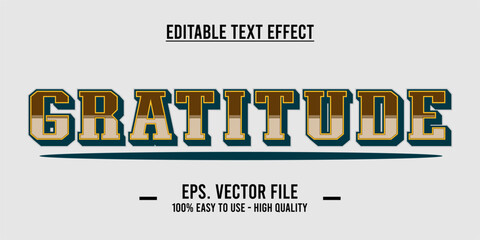 Fototapete - Gratitude writing. Typography Design Inspiration. Vector
