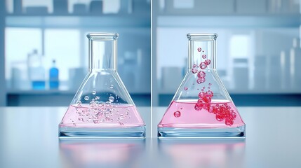 Holographic representation of chemical reactions during a pharmaceutical experiment, futuristic lab