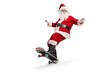 © Ljupco Smokovski - Santa claus riding a skateboard