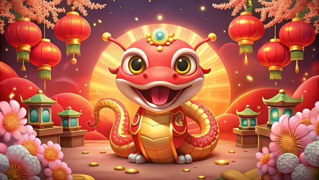 3d-red-chinese-style-room-decoration-for-chinese-new year 2025