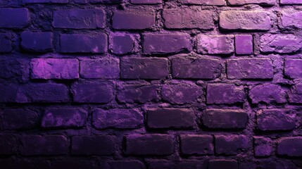 Wall Mural - Purple brick wall with dramatic lighting.