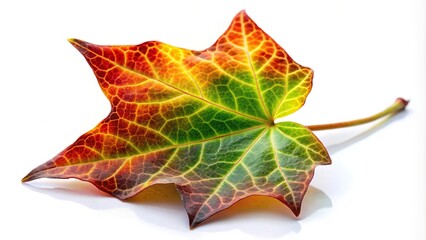 Ivy colorful tree leaf on white isolate background