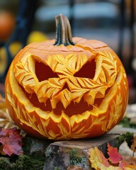 Poster - Pumpkin carving for festive imagery