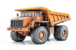 © Kowit - A large orange dump truck with a white background