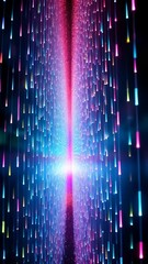 Poster - colorful neon lights backdrop, futuristic digital concept