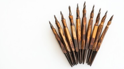 Aufkleber - A Collection of Vintage Wooden-Handled Drill Bits