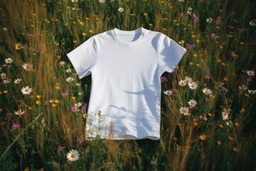 Canvas Print - T-shirt t-shirt flower sleeve.