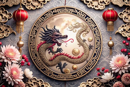 chinese dragon sculpture