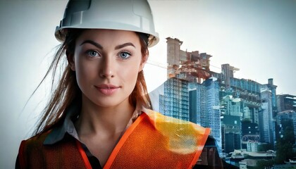 Double exposure of construction worker and building engineer 