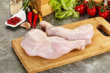 Poster - Raw chicken leg foe cooking