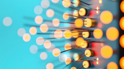 Poster - A close up shot of a data server with blinking lights, representing the constant flow of information through digital networks.