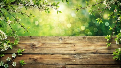 green natural rustic background with asymmetrical composition