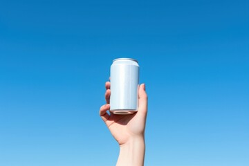 Poster - White beer holding drink hand.