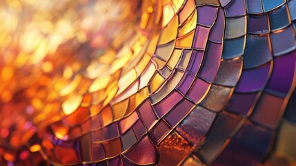 Aufkleber - Abstract 3D rendering featuring a mosaic color pattern blurred techniques and textured backgrounds for dynamic wallpaper designs