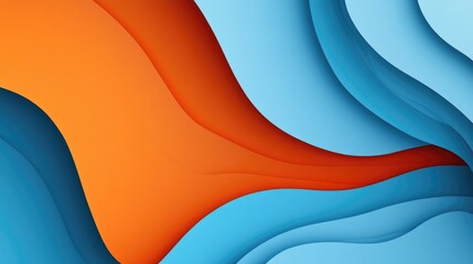 Aufkleber - Abstract background featuring an orange and blue design