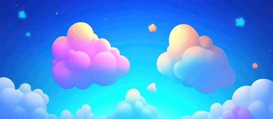 Poster - Blue Sky With White Clouds
