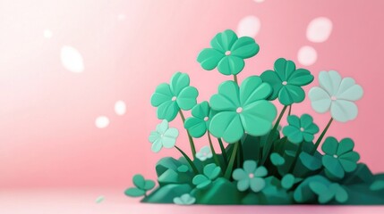 Poster - Cluster of Small Green Clovers