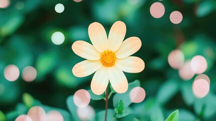 Aufkleber - Bright Yellow Flower with Fresh Natural Background