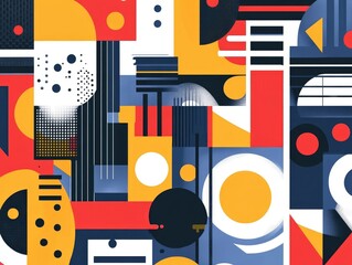 Aufkleber - Abstract Modern Wall Art Vector Illustration