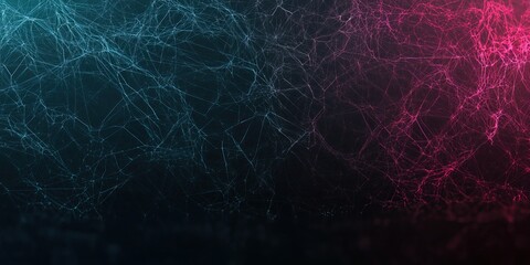 Poster - Abstract background with glowing teal pink lines texture