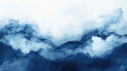 Aufkleber - Abstract ink painting landscapes in a modern art style perfect for decorative wall backgrounds