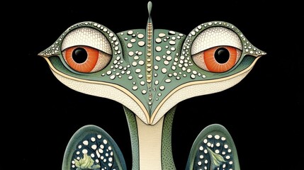 Poster - Chameleon s Face Viewed From In Front