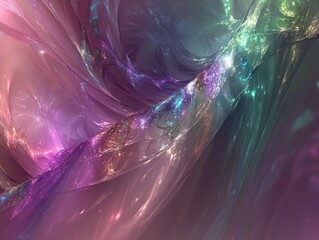 Poster - Abstract fractal background graphic with a fantasy theme