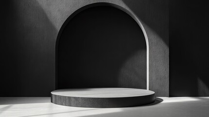 Aufkleber - Abstract 3D render featuring a mock up podium designed for product display minimalistic concept geometric backdrop suitable for commercial promotion