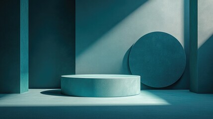 Aufkleber - Abstract background featuring a geometric podium for product display 3D rendering