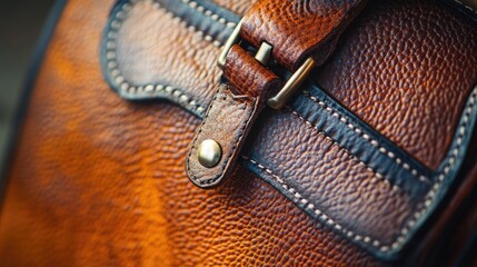 Poster - Close up view of leather texture on a women s bag