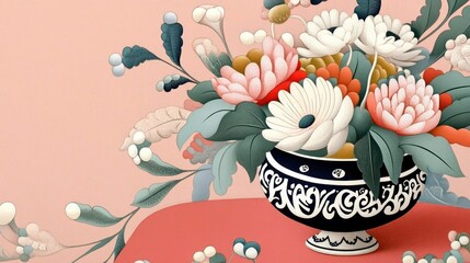 Poster - Colorful Candy Arrangement on Coral Background