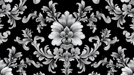 Poster - Black and white decorative pattern artwork