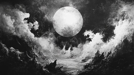 Aufkleber - Artwork featuring a blend of black and white elements