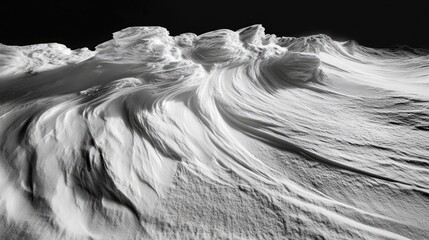 Aufkleber - Abstract Snow Patterns Created by Wind