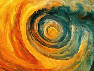 Aufkleber - Abstract swirling background with liquid paint texture in an expressionist style Creative marble like design featuring fluid graphics and vibrant warm colors Fantasy vortex elements included
