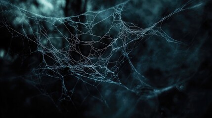 Poster - web of shadows in a dark spooky atmosphere