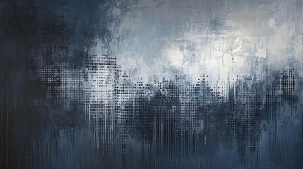 Aufkleber - Abstract modern painting featuring an elegant dark grey backdrop with halftone patterns