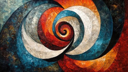 Aufkleber - Abstract artwork featuring a swirling pattern