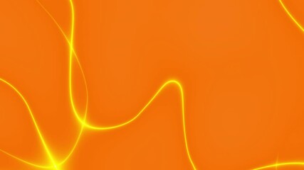 Aufkleber - Abstract Bright Liquid Background: Flowing Yellow and Orange Plasma Loop Texture with Smooth Gradients - Fractal Flow: Vivid Abstract Light