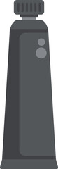 Poster - black cosmetic tube standing on a white background