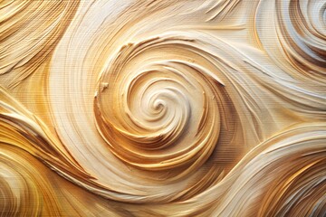 Wall Mural - beige and gold swirling patterns on textured canvas close-up