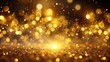 © Chanchai - Abstract gold bokeh background with glowing particles