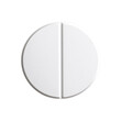 © samitha - A single large round white medicine pill on an isolated background