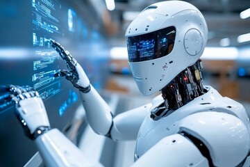 Poster - A hyper-efficient waste management system in a futuristic city, where recycling is done automatically by AI and robots
